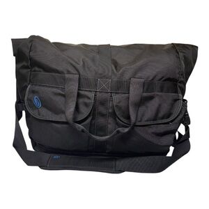 Timbuk2 Hemlock Duffel Roll-top Velcro Messenger Bag, Black, Crossbody